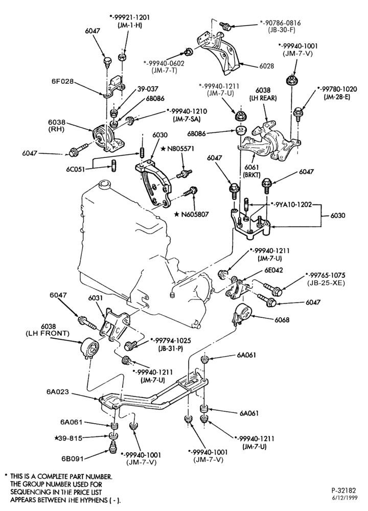 ENGINE-Engine supports - M/T