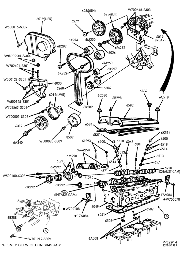 60.1L - 4 CYL. 2.0L - DOHC-Valves, cover & related parts