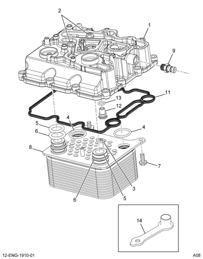 ........COVER ASM,OIL COOLER (Intl. 1858332C91)