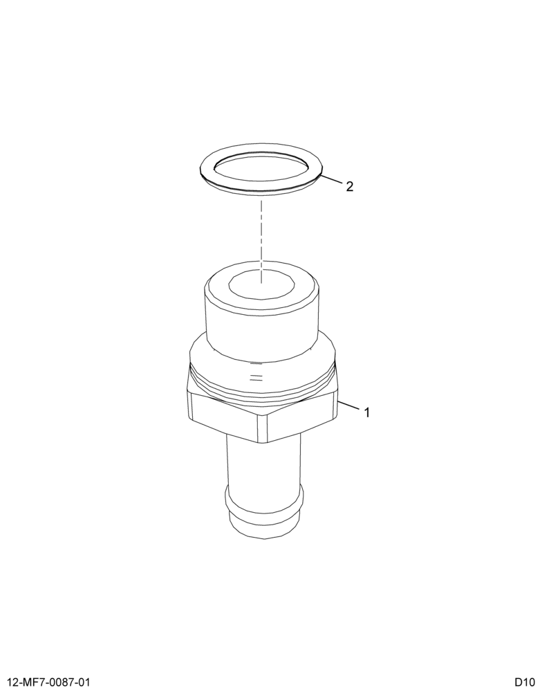 ......CONNECTOR ASM 1/2HOSE TO M18 (W300917)