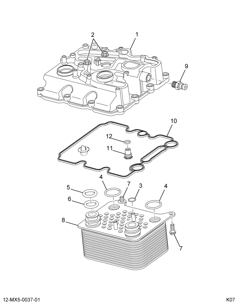 ........COOLER ASM OIL W/COVER (7E7Z-6A642-B)