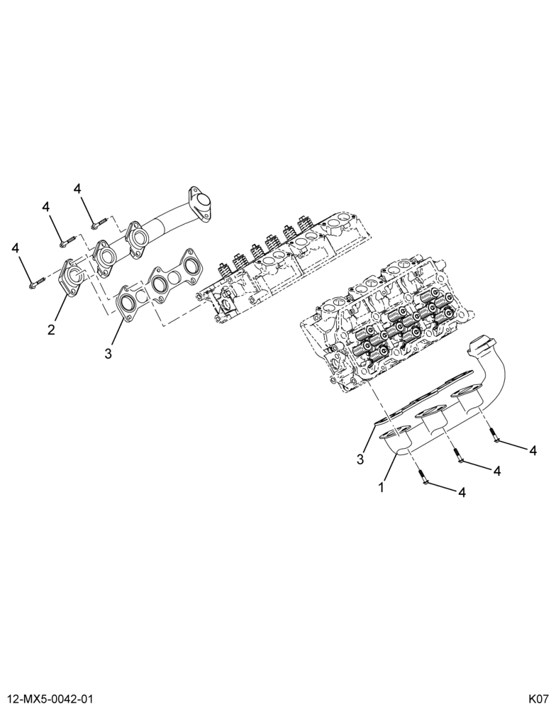 ....EXHAUST MANIFOLD (Intl. 683014B001)