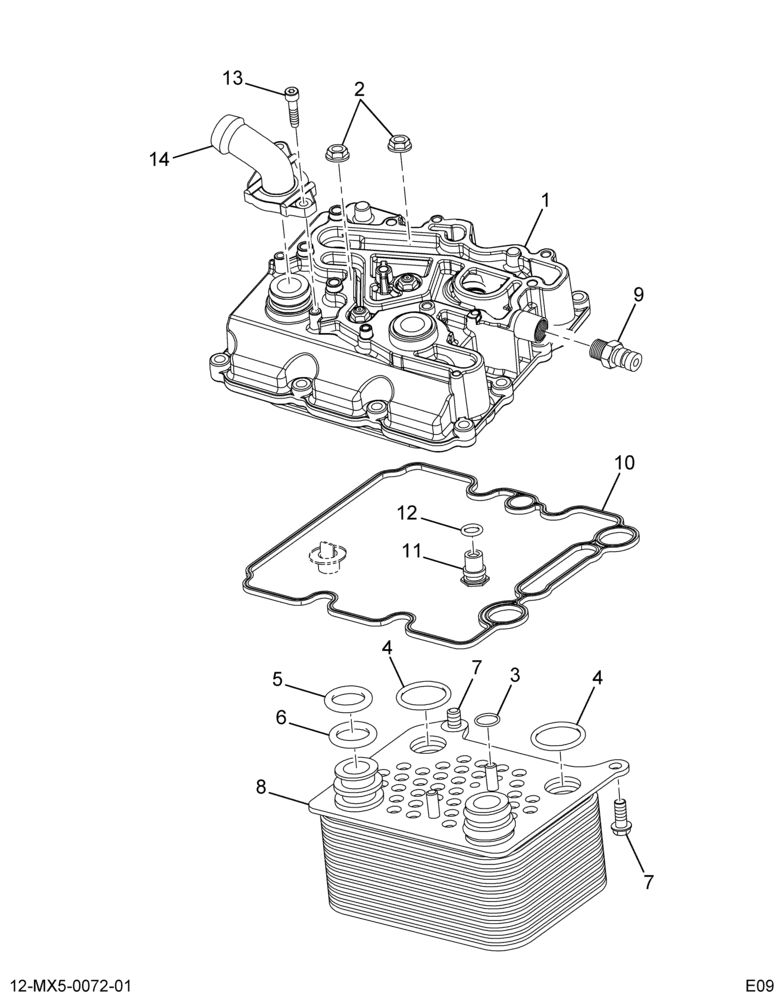 ........COOLER ASM, OIL W/COVER (7E7Z-6A642-AA)