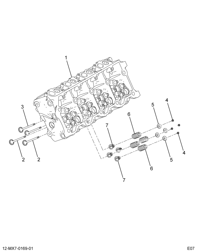 ........HEAD ASM CYLINDER W/VALVES (Intl. 1855617C91)