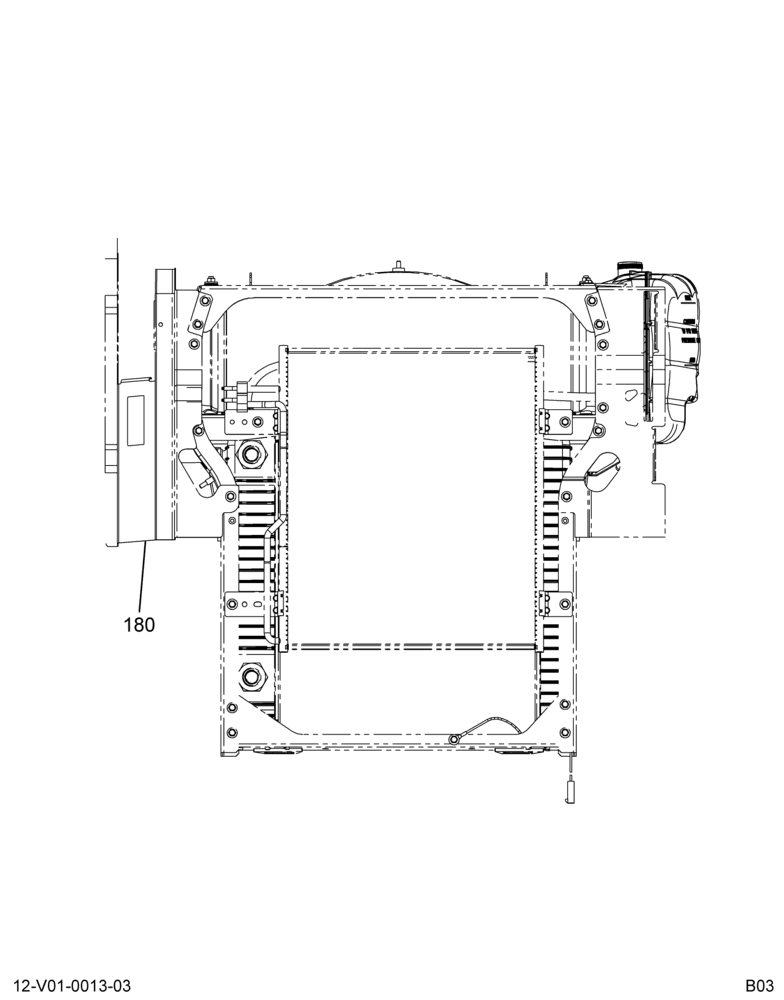COOLING PKG MTG; RADIATOR, STAY ROD 3/3