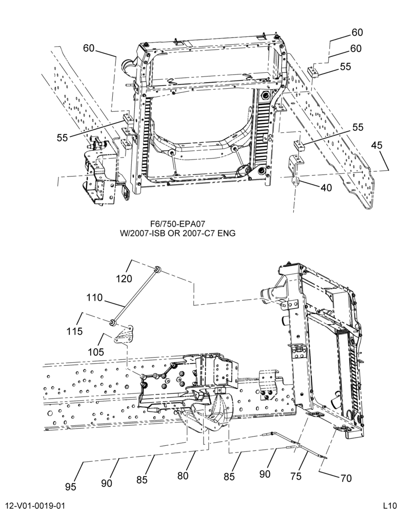 COOLING PKG MTG; RADIATOR, STAY ROD