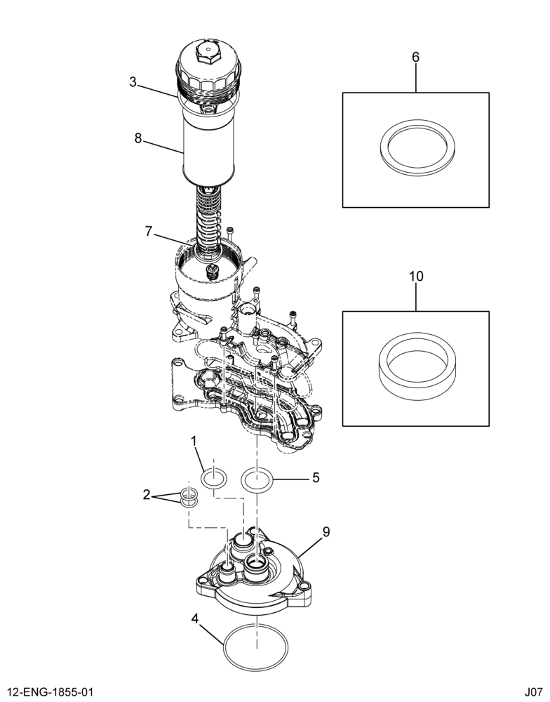 ......KIT OIL FILTER ADAPTER 4.5L/V6 (6E7Z-6881-BC)