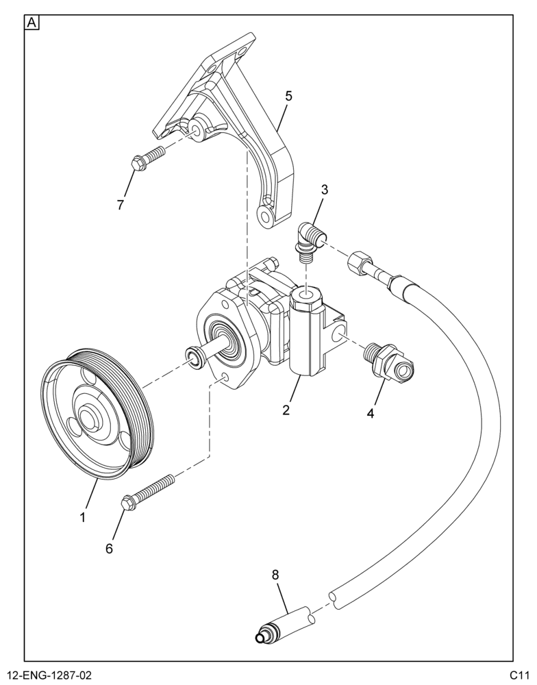 ....COLLECTOR, HYDRAULIC PUMP (Intl. 682016M001) 2/2