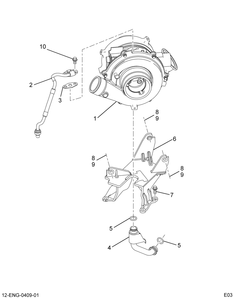 ....COLLECTOR TURBOCHARGER U (Intl. 881015A009)