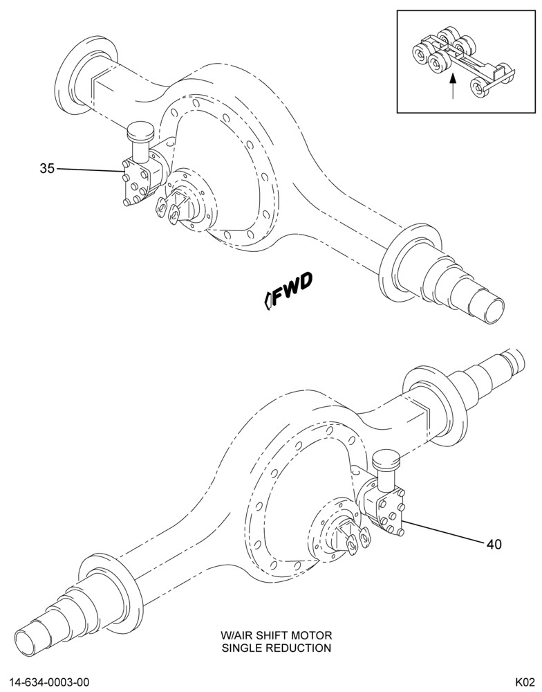 SHIFT MOTOR MTG; 2-SPEED REAR AXLE 3/3