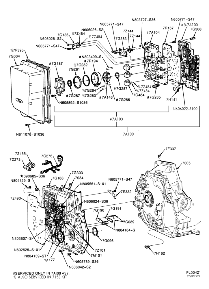 AUTOMATIC TRANSMISSION-INTERNAL PARTS - Main control valve body (7A100)-TW