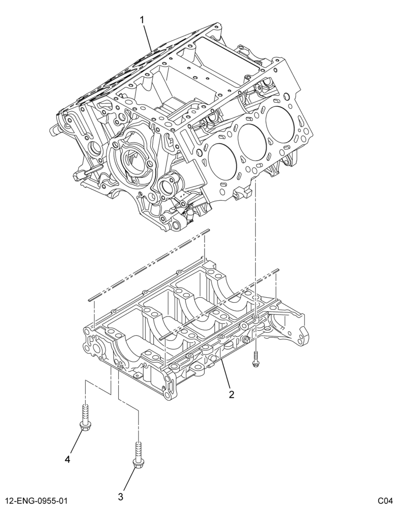 ........CRANKCASE ASM,MACHINED 4.5L (Intl. 1847862C2)
