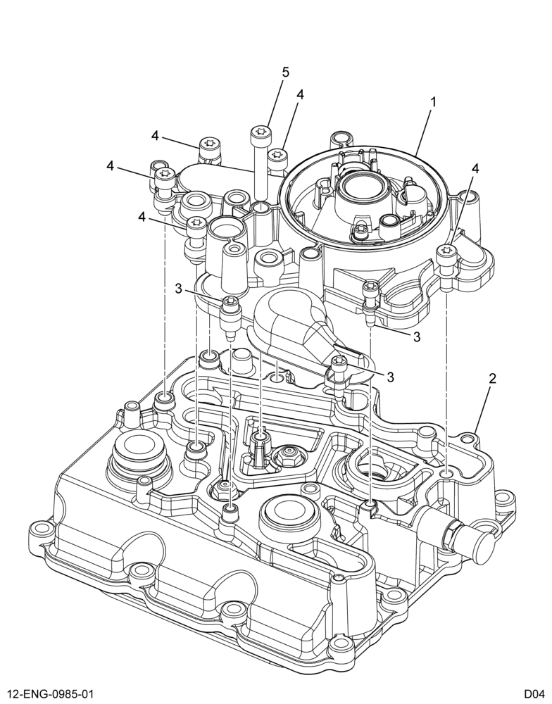 ......COVER ASM,OIL CLR W/FLTR BASE (Eng. 6E7O-6A602-AA)