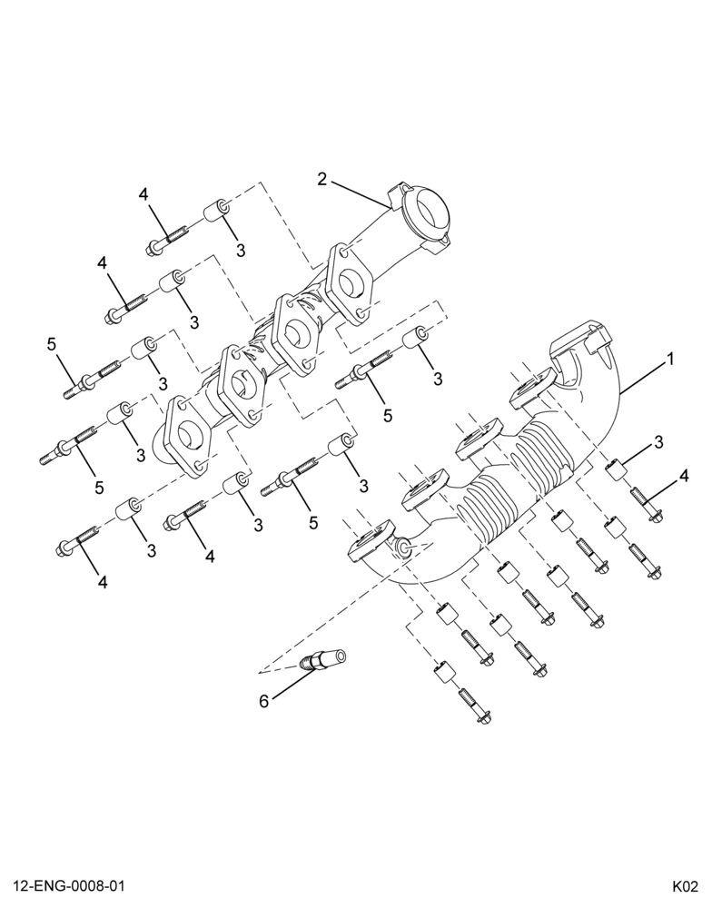 ....COLLECTOR EXHAUST MANIFOLD U (Intl. 881014B002)
