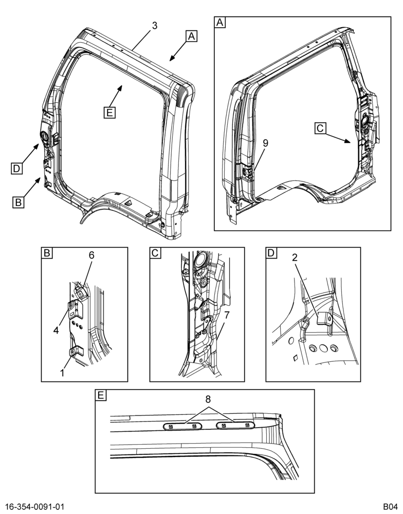 ........FRAME DOOR RH (6E7Z-2020010-AA)