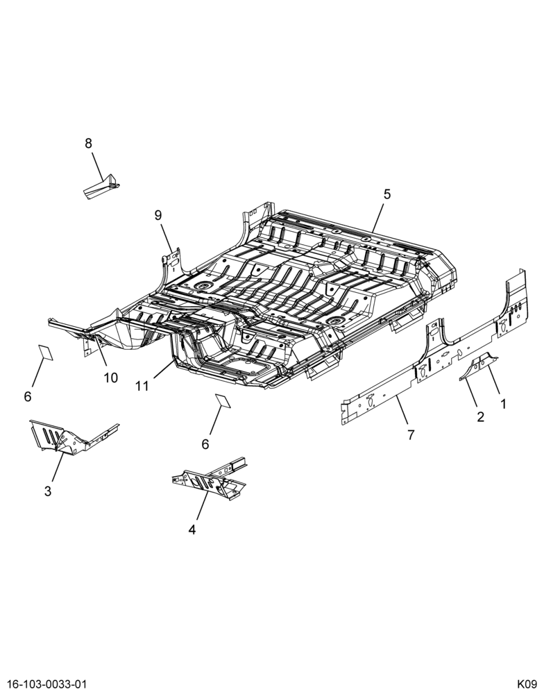 ..UNDERBODY ASM  CREW CAB (Intl. 3853031C91)