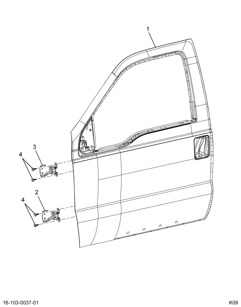 ..DOOR CAB LT  ASSY  FRONT W/ TE (Intl. 3854738C91)