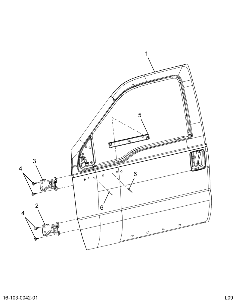 ..DOOR,CAB LT, ASSY, FRONT W/WES (Intl. 3854714C92)
