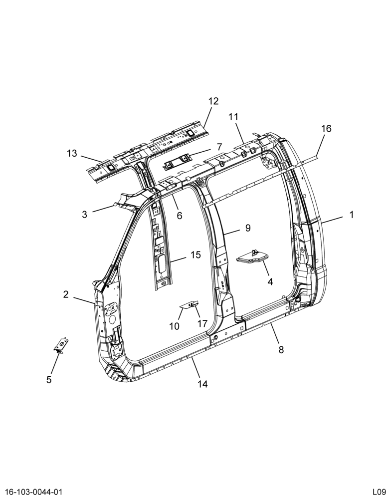 ..FRAME DOOR PANEL SIDE BODY AS (Intl. 3837755C94)