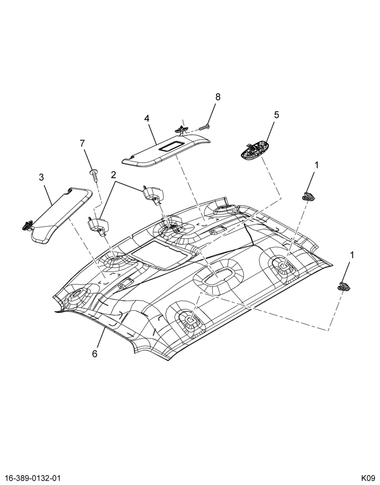 ..PANEL  ASSY-HLNR DOME LT W/FXD (Intl. 3855840C91)