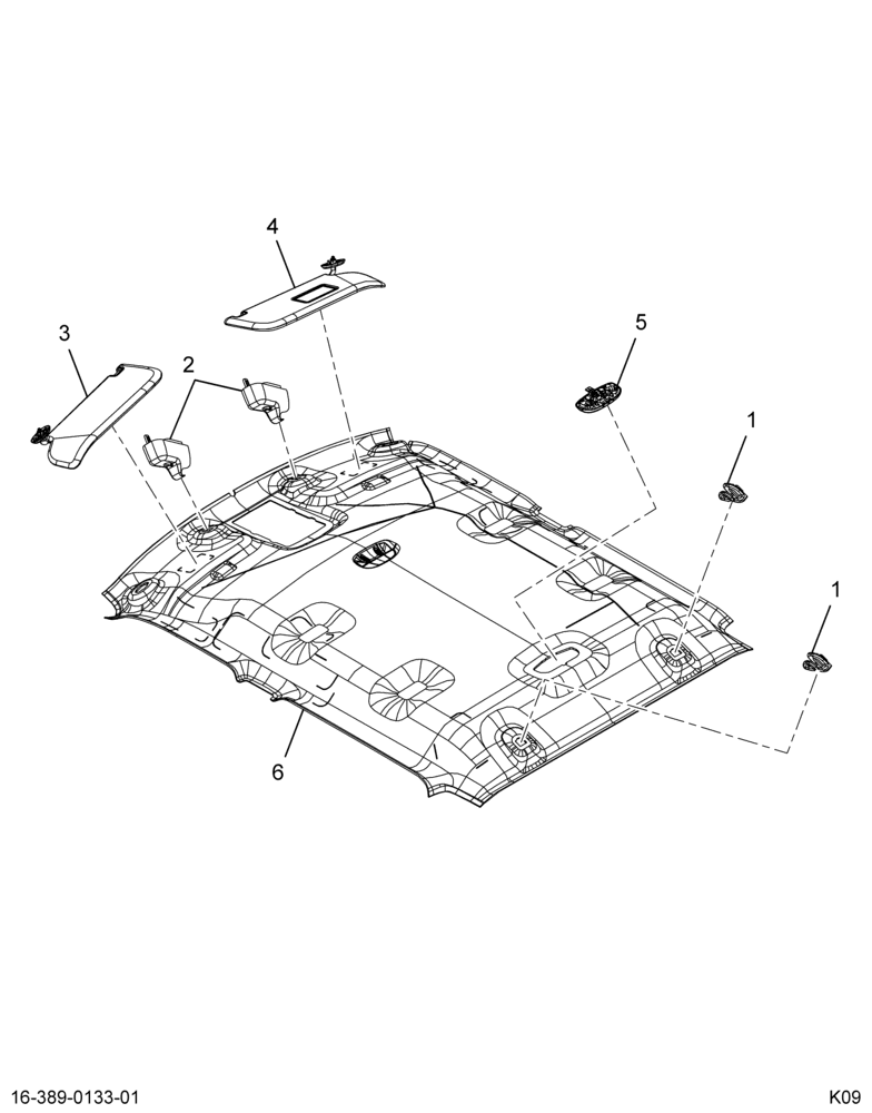 ..PANEL  ASSY-HLNR DOME LT & GAG (Intl. 3855917C91)