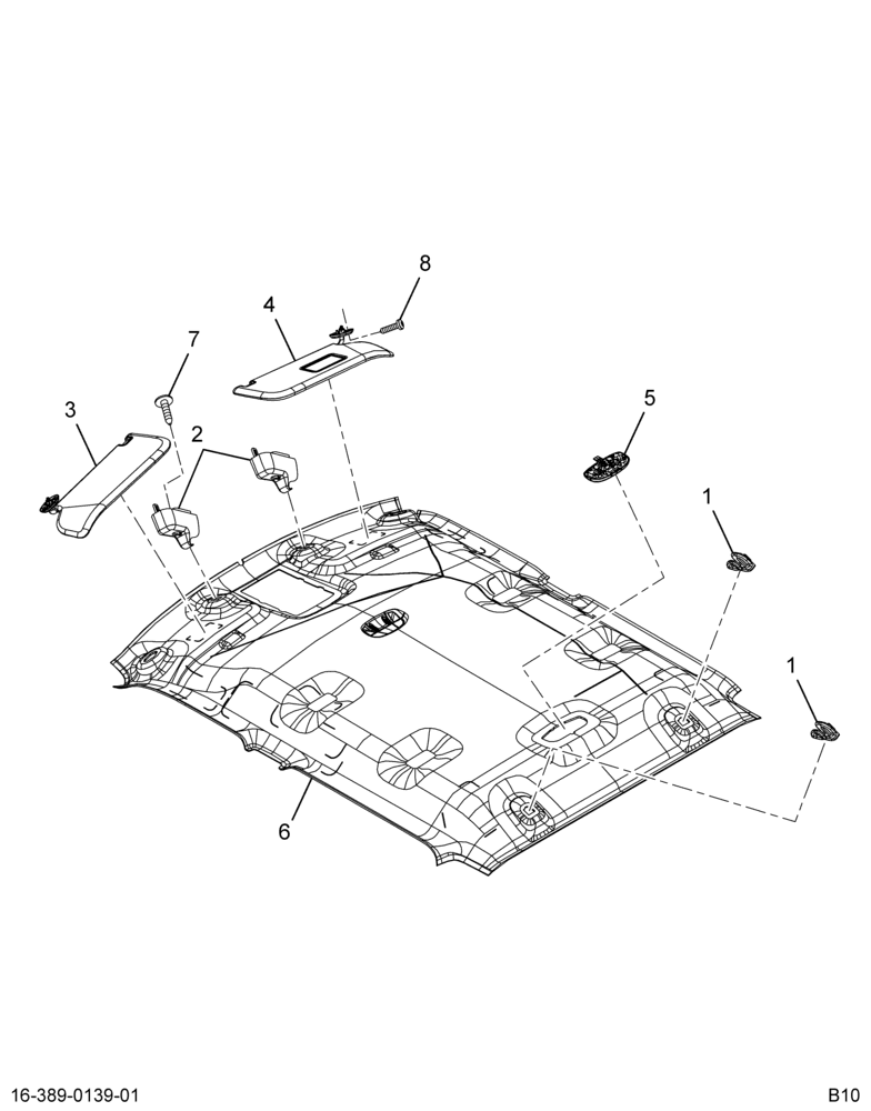 ..PANEL  ASSY-HLNR DOME LT & GAG (Intl. 3855857C91)
