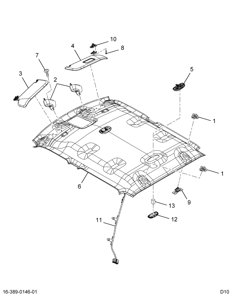 ..PANEL  ASSY-HLNR DOME LT & GAG (Intl. 3855857C93)