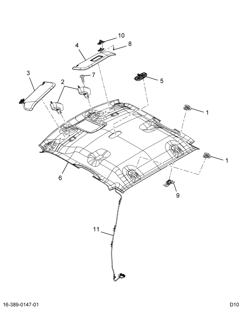 ..PANEL  ASSY-HLNR DOME LT & GAG (Intl. 3855929C92)