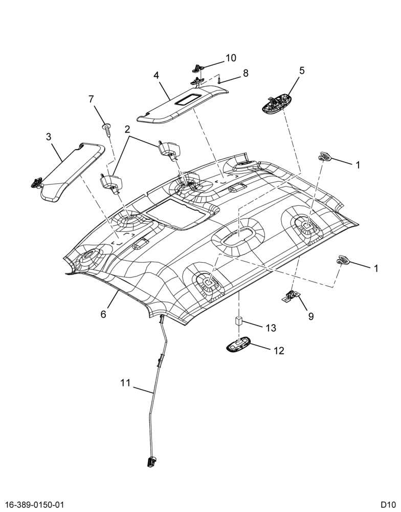 ..PANEL  ASSY-HLNR DOME LT & GAG (Intl. 3855840C93)