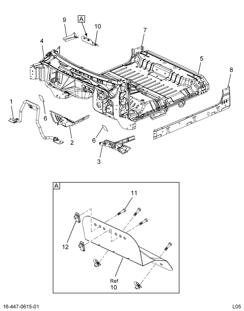 ..UNDERBODY,ASM SUPER CAB H/BRK (Intl. 3609057C91)