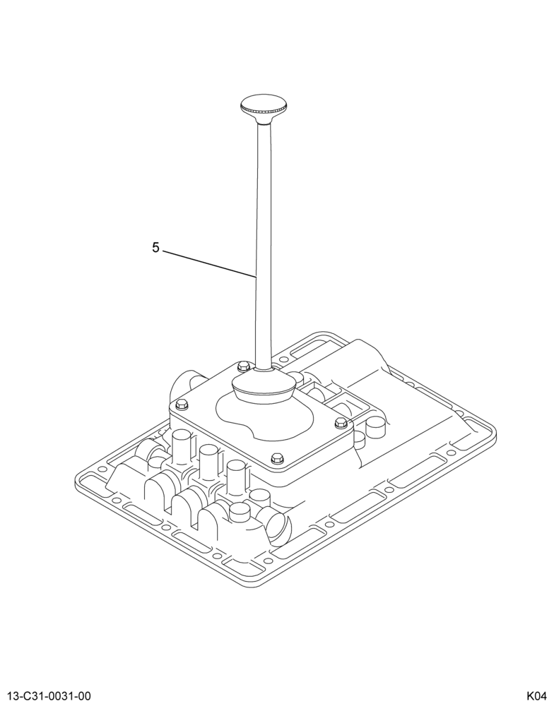 SHIFT BAR HSG ASM; FULLER FS-4205A, W/LEVER