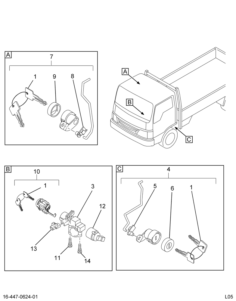 ..SET LOCK CYL*KEY SET (6E7Z-2022050-DA)