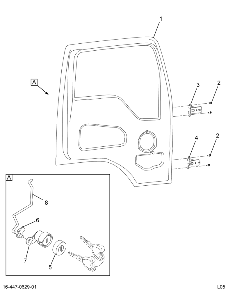....DOOR,CAB LT W/HINGES (Intl. 6020392C92)