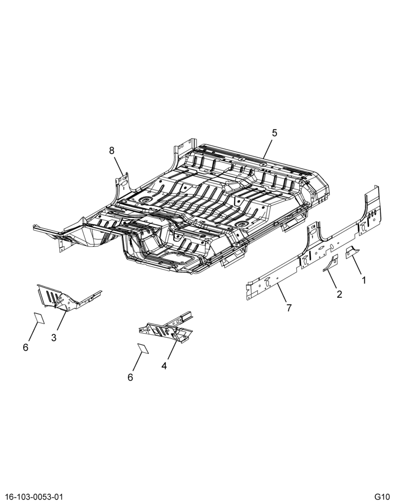 ..UNDERBODY ASM  CREW CAB (Intl. 3853031C93)