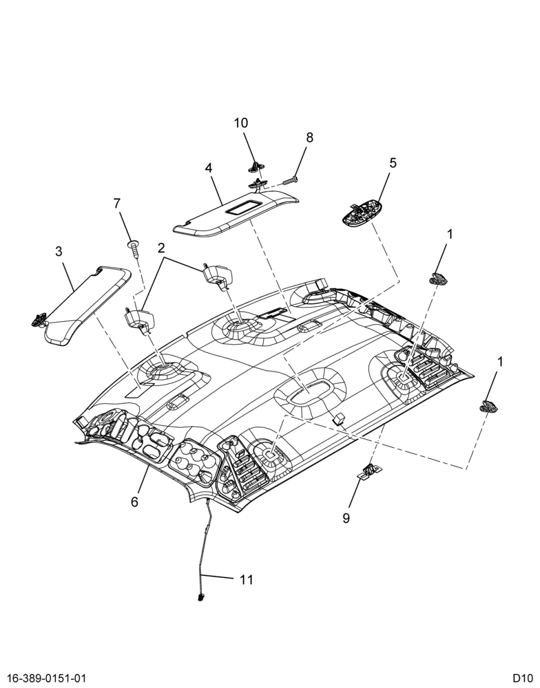 ..PANEL  ASSY-HLNR DOME LT W/FXD (Intl. 6019427C91)