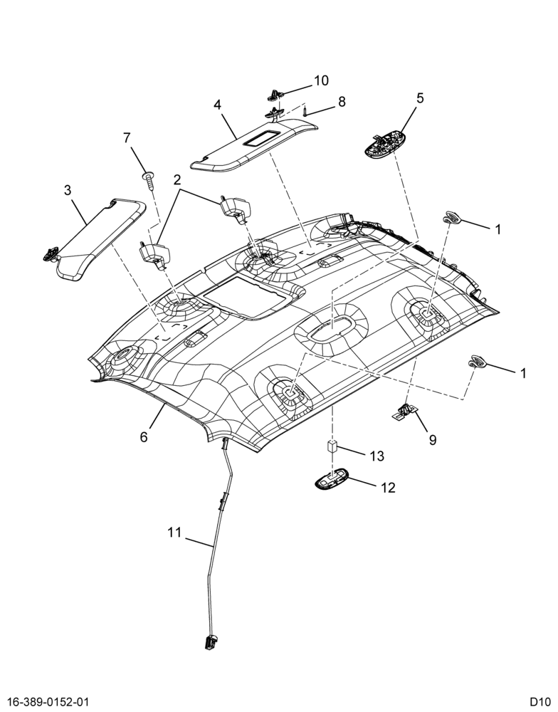 ..PANEL  ASSY-HLNR DOME LT W/FXD (Intl. 6019427C95)