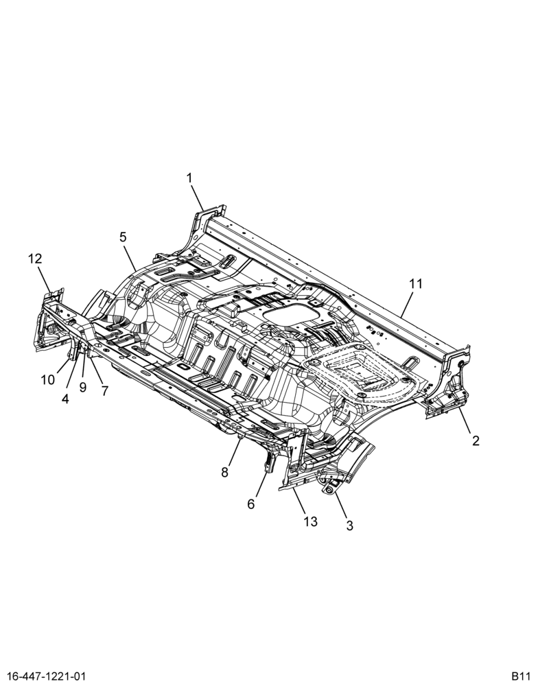 ..UNDERBODY ASM  CAB COMPLETE (6E7Z-2011135-AD)
