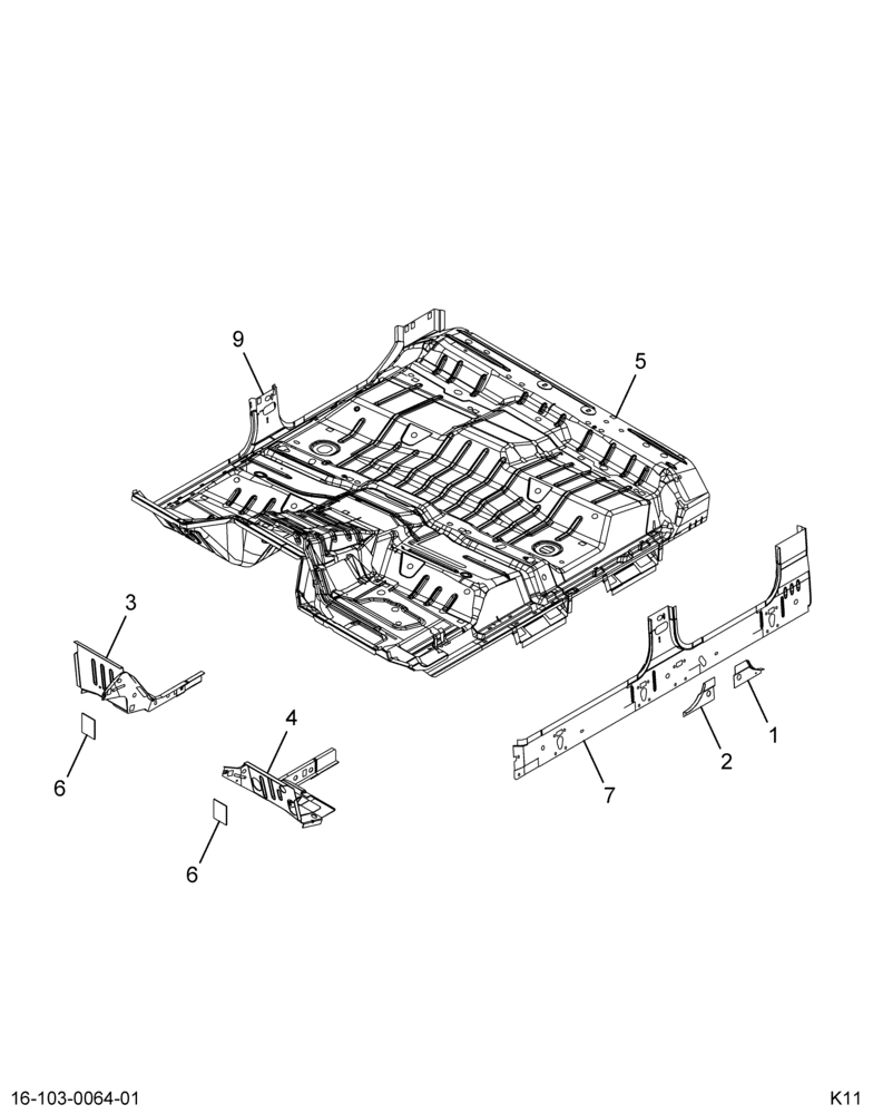 ..UNDERBODY,ASM, CREW CAB (Intl. 3853031C96)