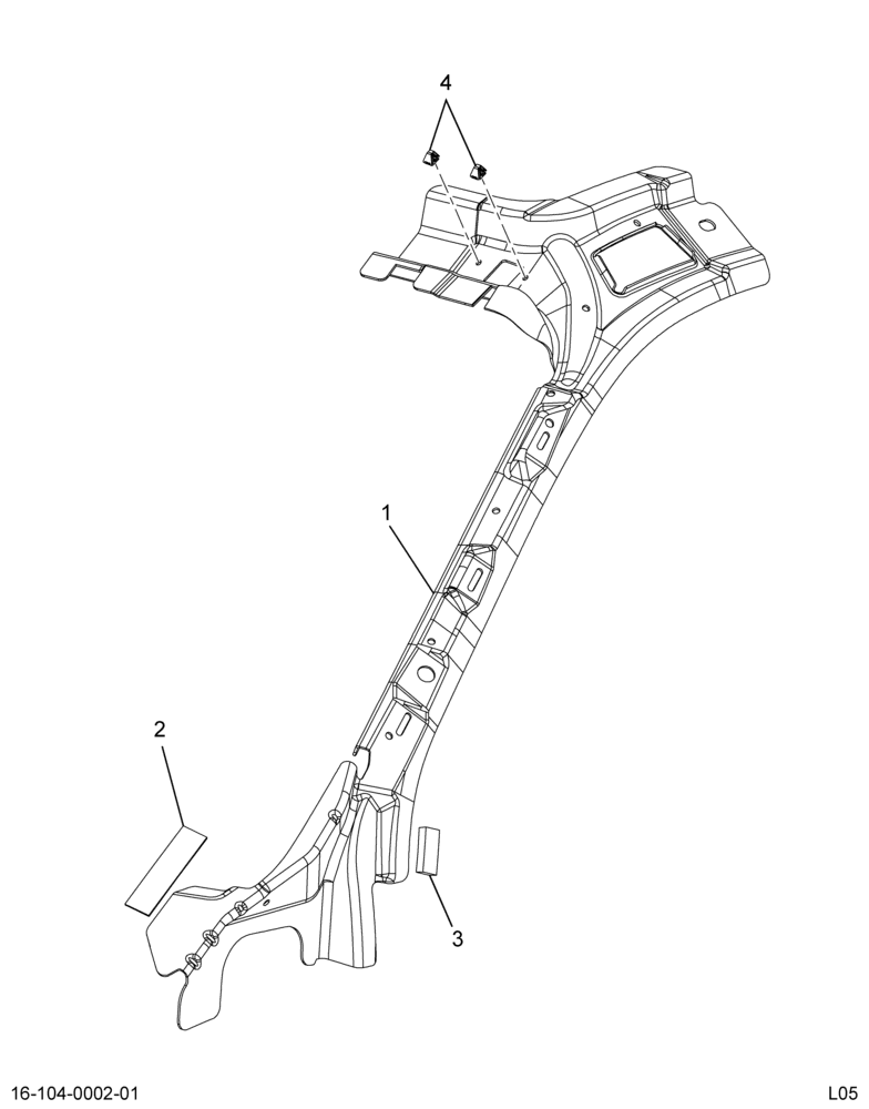 ....REINFORCEMENT,FRT PLR UPR LH (8C4Z-7002525-BA)