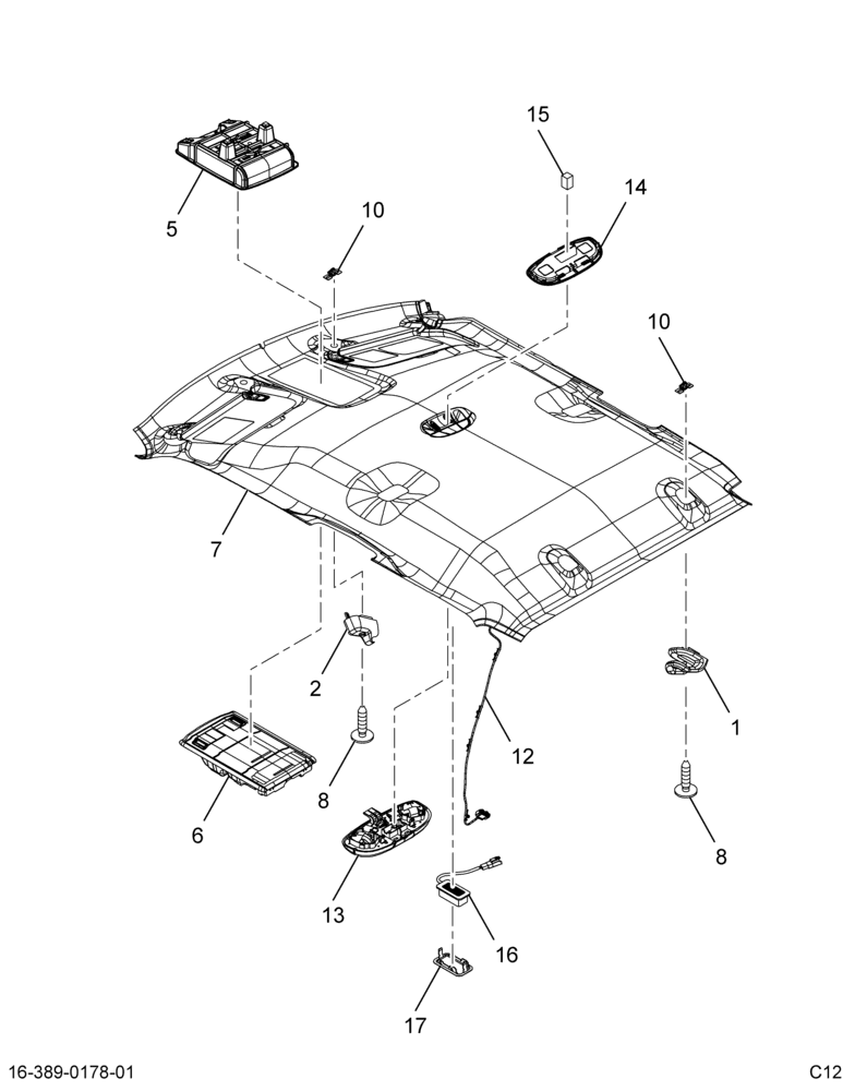 ..PANEL , ASSY-HLNR CSL W/DOME W (Intl. 3730364C92)