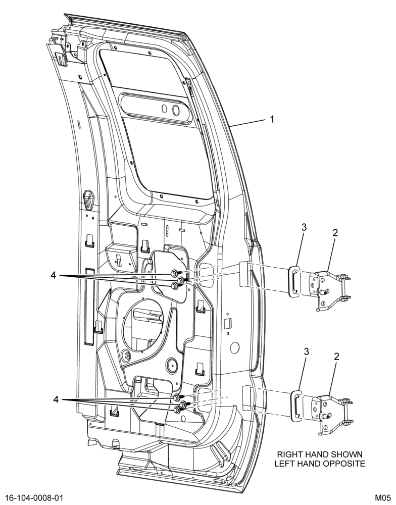 ..DOOR,CAB RT REAR SUPER CAB (Intl. 3801668C91)