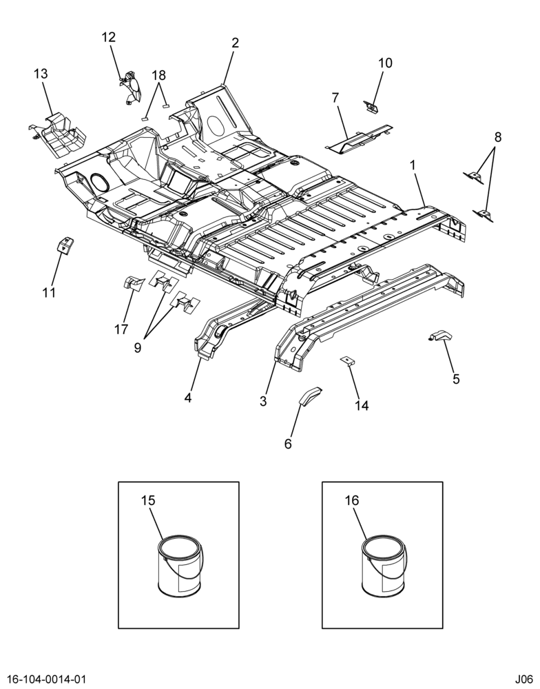 ....UNDERBODY,ASM FLOOR SUPER CAB (Intl. 3609108C2)