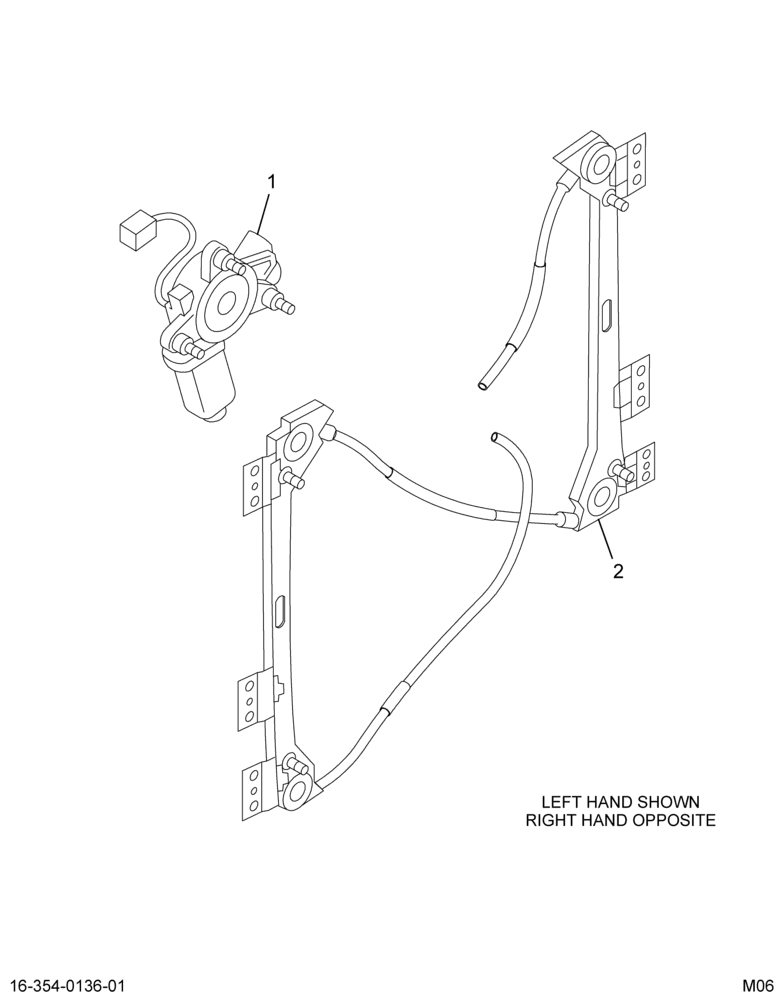 ..REGULATOR DOOR GLASS LT  POWER (7E7Z-2023209-AA)