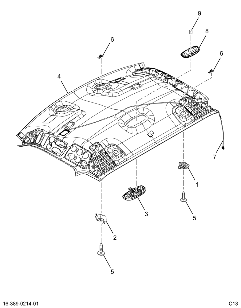 ..PANEL , ASSY-HLNR DOME LT W/FX (Intl. 3940137C92)