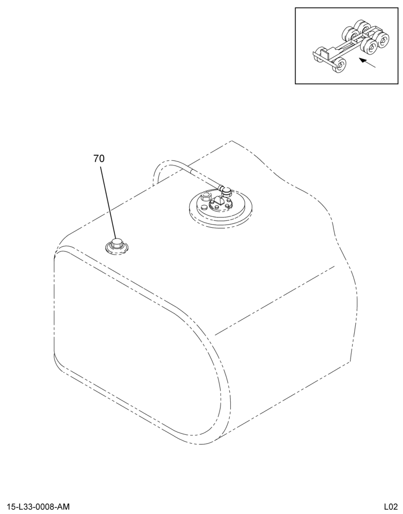 FUEL TANK MODULE; LT SIDE DRAW TUBES, (ABR#14)