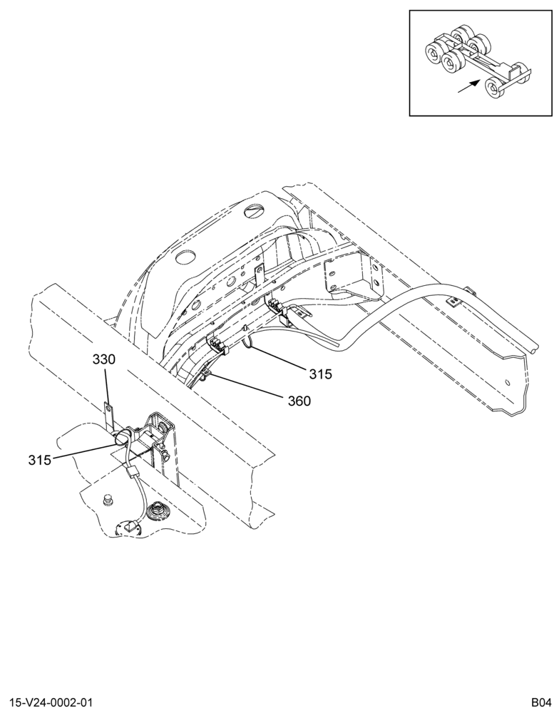 CENTER CHASSIS HARNESS; DUAL FUEL TANK