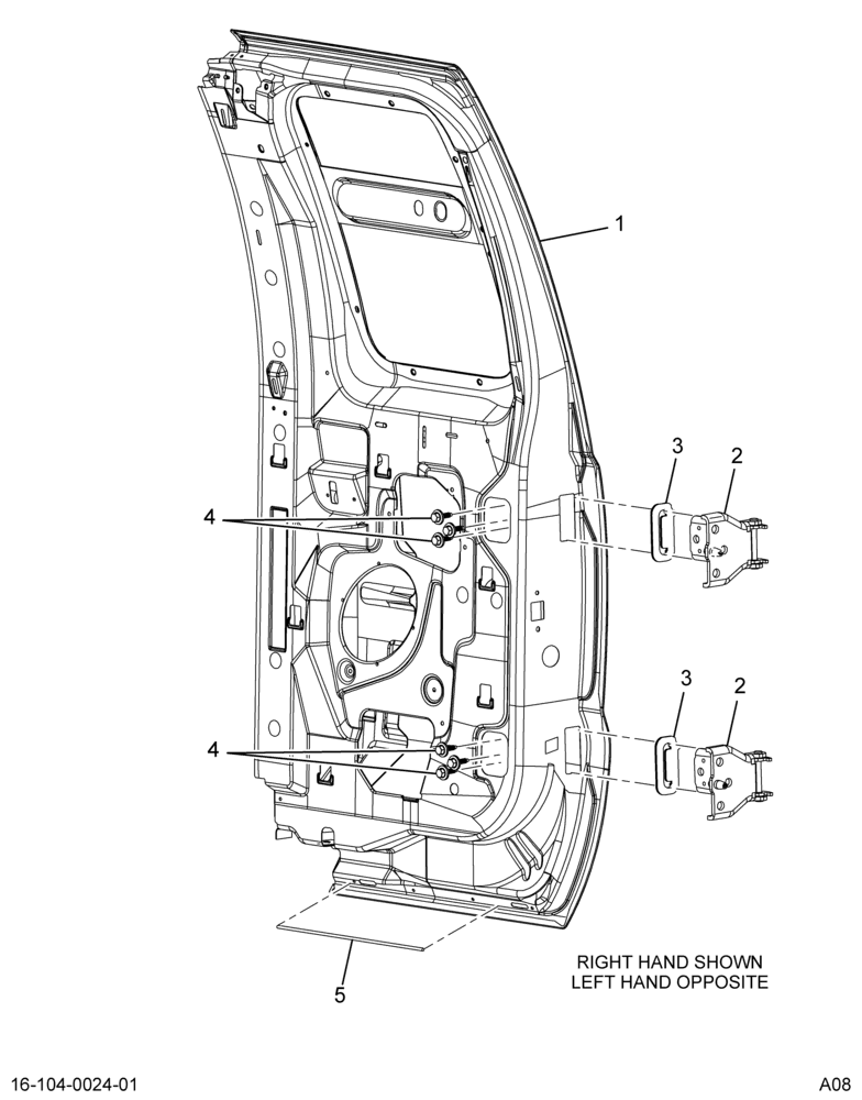..DOOR,CAB RT, ASSY REAR, SUPER (Intl. 3801668C95)
