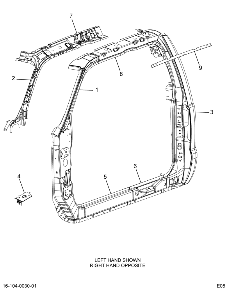..FRAME DOOR PANEL SIDE BODY AS (9C4Z-71211A10-A)