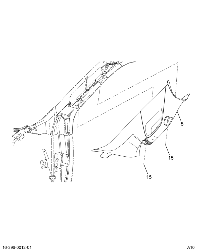 INTERIOR TRIM INSTL; A-PILLAR