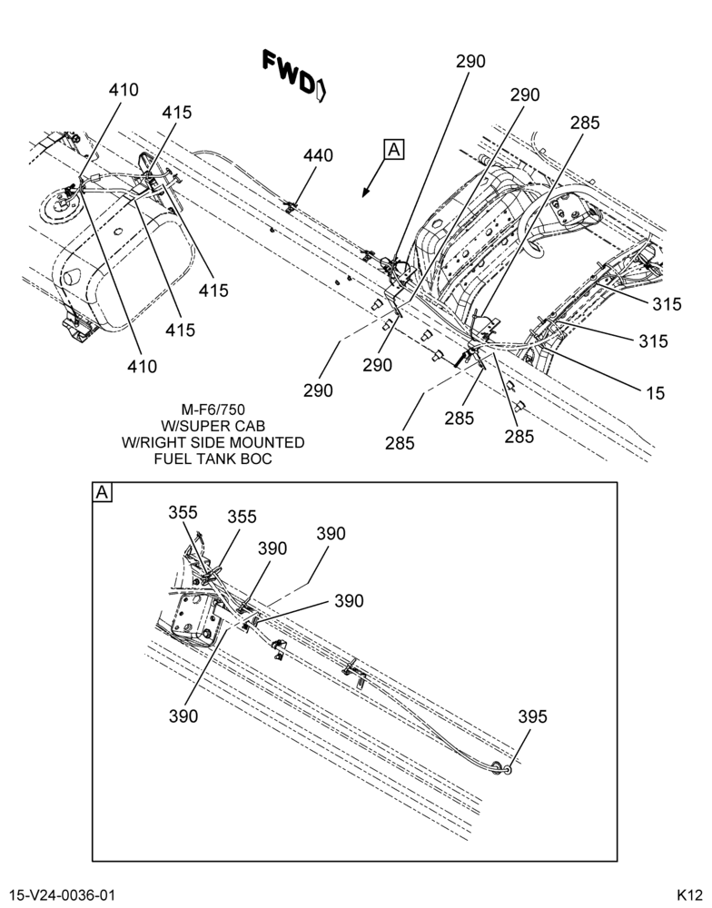 CENTER CHASSIS HARNESS; DUAL FUEL TANKS 2/2